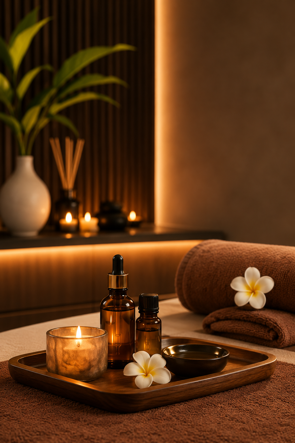 Premium therapy setup visual for Rejoice International Spa
